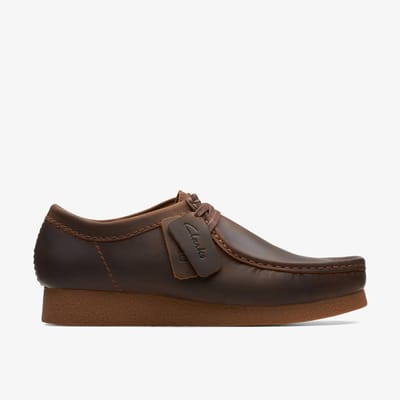 CLARKS WallabeeEVO Heren Veterschoenen - Leer - Bruin