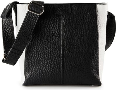 Voi Hirsch Beatrix Crossbody tas Leder 22 cm - Dames - schwarz-weiss