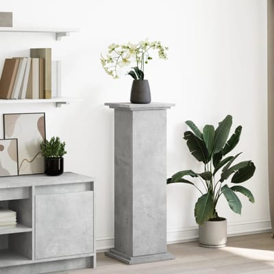 vidaXL - Sokkel - met - opbergruimte - 31x30x90 - cm - bewerkt - hout - betongrijs