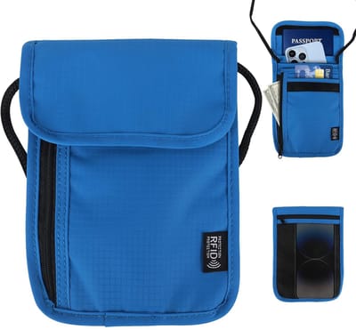 Dailygoods- Borstas met RFID-bescherming - Reisportemonnee - Zachte Borstas - Uniseks - Antidiefstal - Grote capaciteit 19x14 cm - Reistas