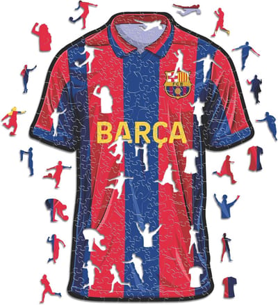 Houten Puzzel 500 Stukken - Barcelona Fans - Unieke Vormen - 100% Duurzaam Hout