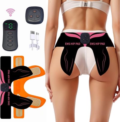 Slimme heup- en biltrainer, bilverstevigingsapparaat, draadloze EMS ABS spierstimulator, bilopbouw massage trainingsmachine voor vrouwen.