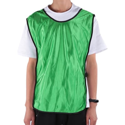 12 stuks Outdoor Sporthesjes Oefen Voetbal Training Ademend Volwassen Shirtwit volwassene Green