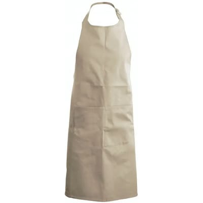 Kariban Katoenen schort met zak K885 - Beige - One size