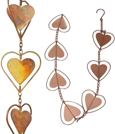 Regenketting Metaal - Dakgoot Ketting - Decoratieve Afvoer - Visueel Effect Regen - 100 cm Lengte - Bronskleurig