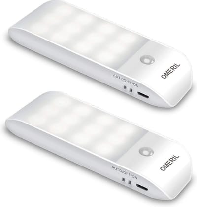 Led Nachtlampje, techole [2 stuks] LED kast licht met 24 LED, USB accu, Motion Sensor Nachtlampje met Stick-on magneetstrip voor kast, Hal, trappenhuis, kast, Garage/Lade en andere... [Energieklasse A++]