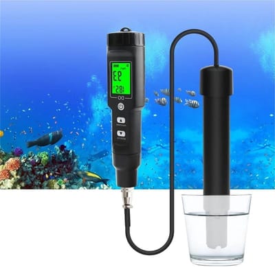Bodem PH Tester - Zuurstof Meter - Waterkwaliteit Meten - Aquarium & Tuin - Zeewater Zoetwater - Zwart