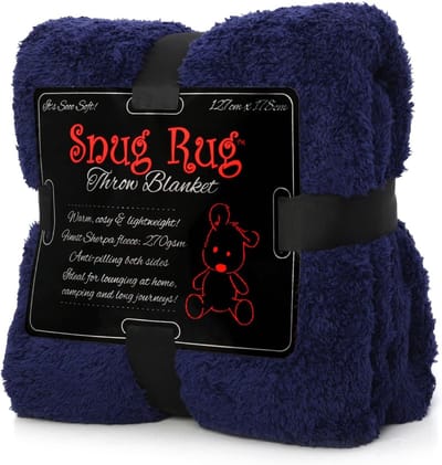 Luxe Sherpa Fleece Deken - Marineblauw Warm en Antipilling