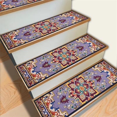 20*76CM Tapijt Traptreden Antislip Trapmatten Verwijderbaar Traptapijt 4-pack Veilige traptredebescherming Geschikt voor kinderen, ouderen en huisdieren