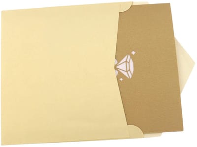 Dailygoods- Wenskaart 3D Pop-Up Diamantring - Wenskaarten Set - Wenskaarten Verjaardag - Wenskaarten Bruiloft - Wenskaarten Liefde - Kaartgrootte 15x15cm - Kaart