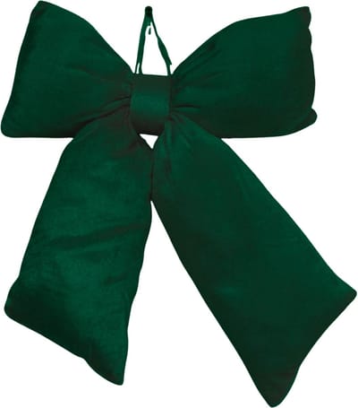 Housevitamin - Kerst Decoratie - Strik - Stof - Groen - Fluweelachtig - 32x40cm