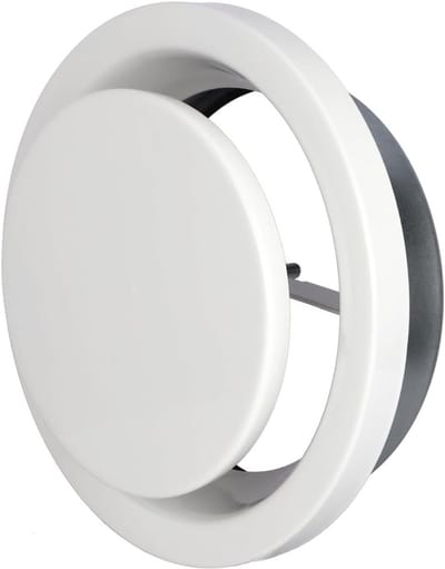 Verstelbare Ronde Ventilatieopening 125mm - Voor Plafond- of Wandmontage
