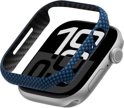 PITAKA Air Case Geschikt voor Apple Watch 11/10 46MM - Ultra Dun Hoesje - 600D Aramidevezels - Blauw