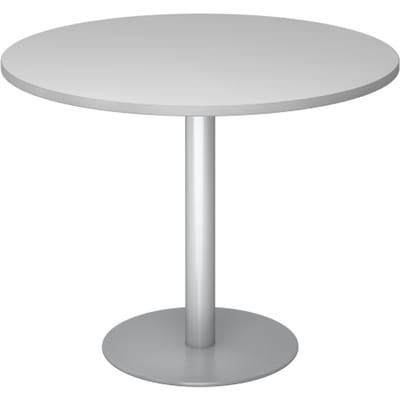 BISTRO F100R S - Systeem conferentietafel Grijs Zilver Ø 100