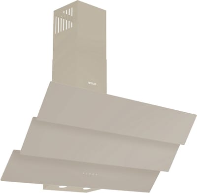 Wiggo WE-D933G(C) – Schuine Afzuigkap 90 cm – Crème Triple Glas – LED Verlichting – Touch Control – 5 jaar garantie