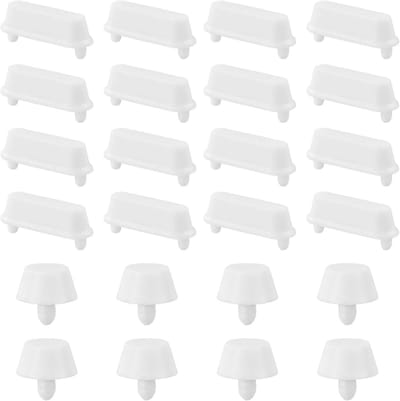 WC-bril buffers - Reserveonderdelen toiletbril - Geluidsisolatie toilet - Schokabsorberend ontwerp - 24 stuks - Wit