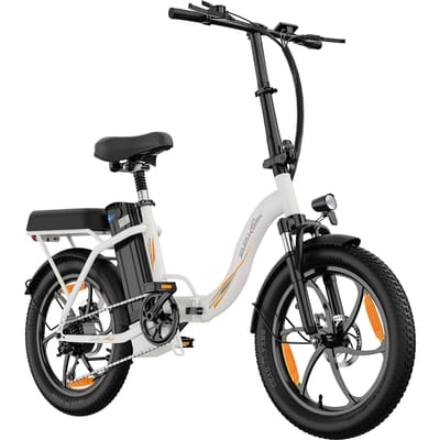 ZAZAWORK C16 Opvouwbare Elektrische Fiets, 48V 16AH Verwijderbare Batterij, 7-Speed Shimano Versnellingen wit