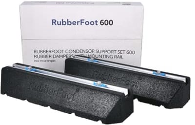 Trillingsdempend rubber montagebalk 600 mm - 2 stuks inclusief montageschroeven