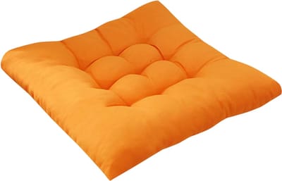 Stoelkussen 40x40 cm Vierkant – Zacht Zitkussen voor Eetkamerstoel, Bureaustoel, Fauteuil en Woonkamer - Oranje