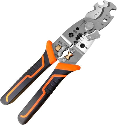 Striptang Multifunctioneel - Krimptang Draadstripper - Kabel Strippen - Chroom-vanadium Staal - 20 x 5 cm - Zilverkleurig
