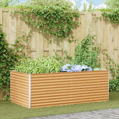 vidaXL - Verhoogde - plantenbak - Lichtbruin - 195 - x - 100 - x - 68 - cm