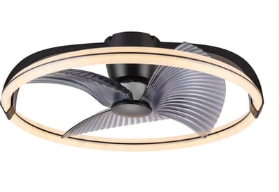 LED's Light Plafondventilator XL 74 cm - Bedienbaar met afstandsbediening - Plafondlampen met Ventilator & Lamp - Zwart - Ventilatorlamp - Ventilatoren plafond - Plafonventilator