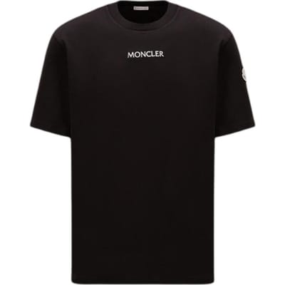 T-shirt Homme Moncler Logo Graphique Coupe Ample Col Rond Hauts Noir H2-091-8C00032-8390T-999 M black