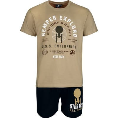Star Trek Pyjama - Semper Exploro - M tot 4XL - voor Mannen - meerkleurig