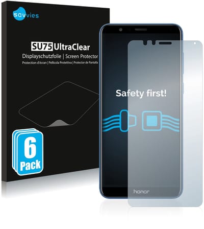 Savvies - Screenprotector voor Honor 7X - Folie Beschermfolie transparant 6 Stuks