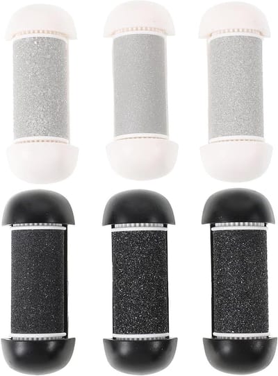 Vervangende Voetvijl Rollers - Eeltverwijderaar Navullingen - Voetverzorging Thuis - Drie Grofheden - 5.8 cm - Diverse kleuren