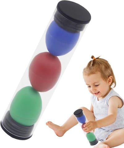 Muziek Eieren - Percussie Speelgoed - Muziek Ontdekken - Chromatisch Cognitief - 4.8 x 4.8 x 19.3 cm - Veelkleurig