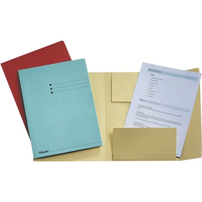 Dossiermap Esselte A4 3 kleppen manilla 275gr blauw