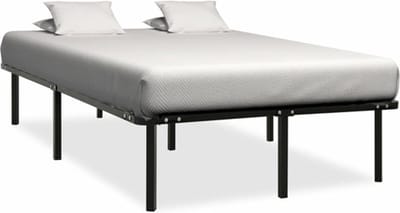 vidaXL - Bedframe - metaal - zwart - 200x200 - cm