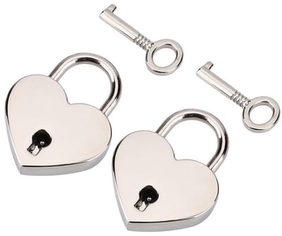Dailygoods- Hartvormige Hangslot - Klassiek Ontwerp - Sleutel - Decoratieve Lock - Verzamelslot - Roestbestendig - Hoogwaardige Zinklegering - Decoratief Hangslot