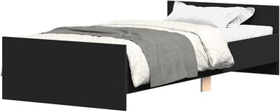 Bedframe - Eenpersoonsbed - Goede nachtrust - Met opbergruimte - 75x190 cm - Zwart