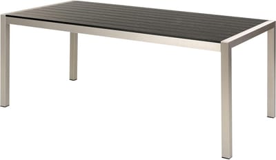 Eettafel Aluminium Frame - Moderne tuintafel - Buiten dineren - Onderhoudsarm en duurzaam - 180x90 cm - Zwart