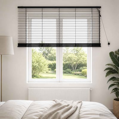 vidaXL - Venetiaanse - jaloezie - Zwart - 145 - x - 130 - cm - 35 - mm