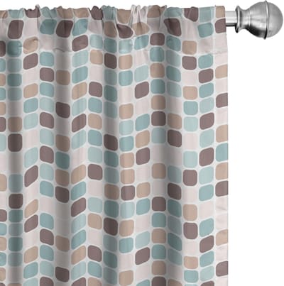 ABAKUHAUS Abstrakt gordijnen – 2x75x245 cm, veelkleurig, halfdonkerend