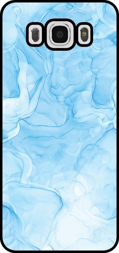 Smartphonica Telefoonhoesje Geschikt voor Samsung Galaxy J5 2016 met marmer opdruk - TPU backcover case marble design - Lichtblauw geschikt voor Samsung Galaxy J5 2016