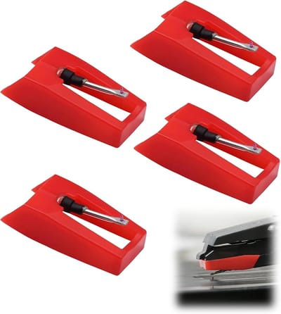 Platenspeler Naalden - Reserve naalden - Muziek luisteren - Robuuste constructie - 1.85 cm - Rood