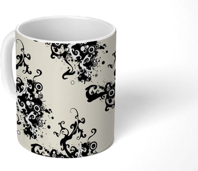 Mok - Koffiemok - Patronen - Zen - Abstract - Mokken - 350 ML - Beker - Koffiemokken - Theemok