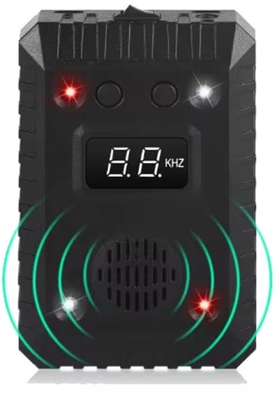 Ultrasone Muizen- en Knaagdierverjager voor Binnen en Auto - Instelbaar met Lichtflits en Alarmgeluid - Dierverjager voor Voertuigen