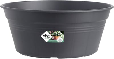 Elho Green Basics Schaal 27 - Bloempot voor Buiten - Ø 27.0 x H 11.4 cm - Living black