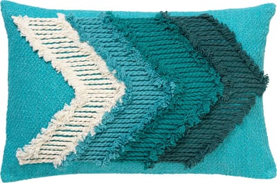 Dutch Decor ARROW - kussenhoes 40x60 cm - katoen - Aquarelle - blauw - met rits - zonder binnenkussen