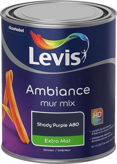 Levis - Ambiance Mur Extra Mat Mix - Shady Purple A80 - Mengverf - 1 L