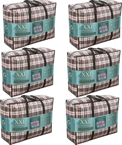 Opbergtas - 6 Stuks - Premium Opbergtassen - Mix Kleur - 70x55x25 - Verhuistas - Big shopper - Vakantie tas - Reistas - Groot