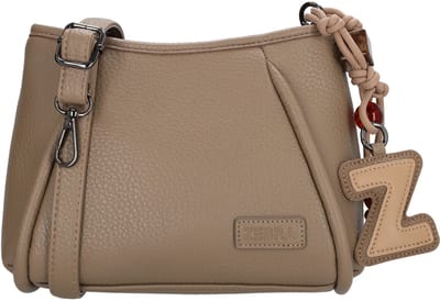 Zebra Trends Sofie Crossbodytas - Verstelbare Schouderband - Telefoonvak - Ritsvak - Bag Charm - Damestas - Taupe