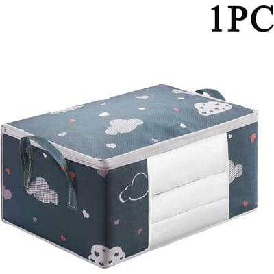 1-4 Stuks Grote Capaciteit Kleding Dekbed Opbergtas Verdikte Verhuisopbergtas Draagbaar Handgedragen Stofbestendig Bagage Tas gray