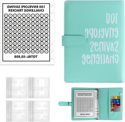 100 A5 Enveloppen voor Geldbesparing - Organizer met Duidelijke Enveloppen en Magnetische Sluiting voor Thuis, Kantoor en School - Perfect voor Stellen en Budgettering