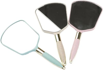 Draagbare Make-up Spiegel - Handspiegel Reisspiegel - Make-up Controleren - Geurloos ABS Materiaal - 23.5 x 11.1 cm - Willekeurige Kleur